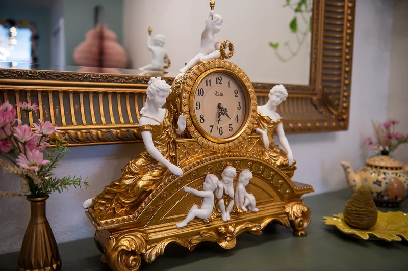 Maison Q interior detail with vintage European-inspired décor in Downtown Clermont, Florida.